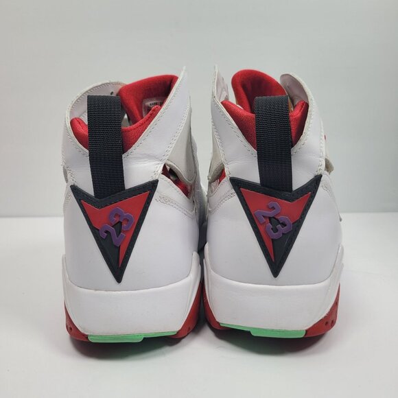 Air Jordan 7 Hare 2008 Men's White Red Sneakers 304775-102 US Size 12 - Picture 4 of 8